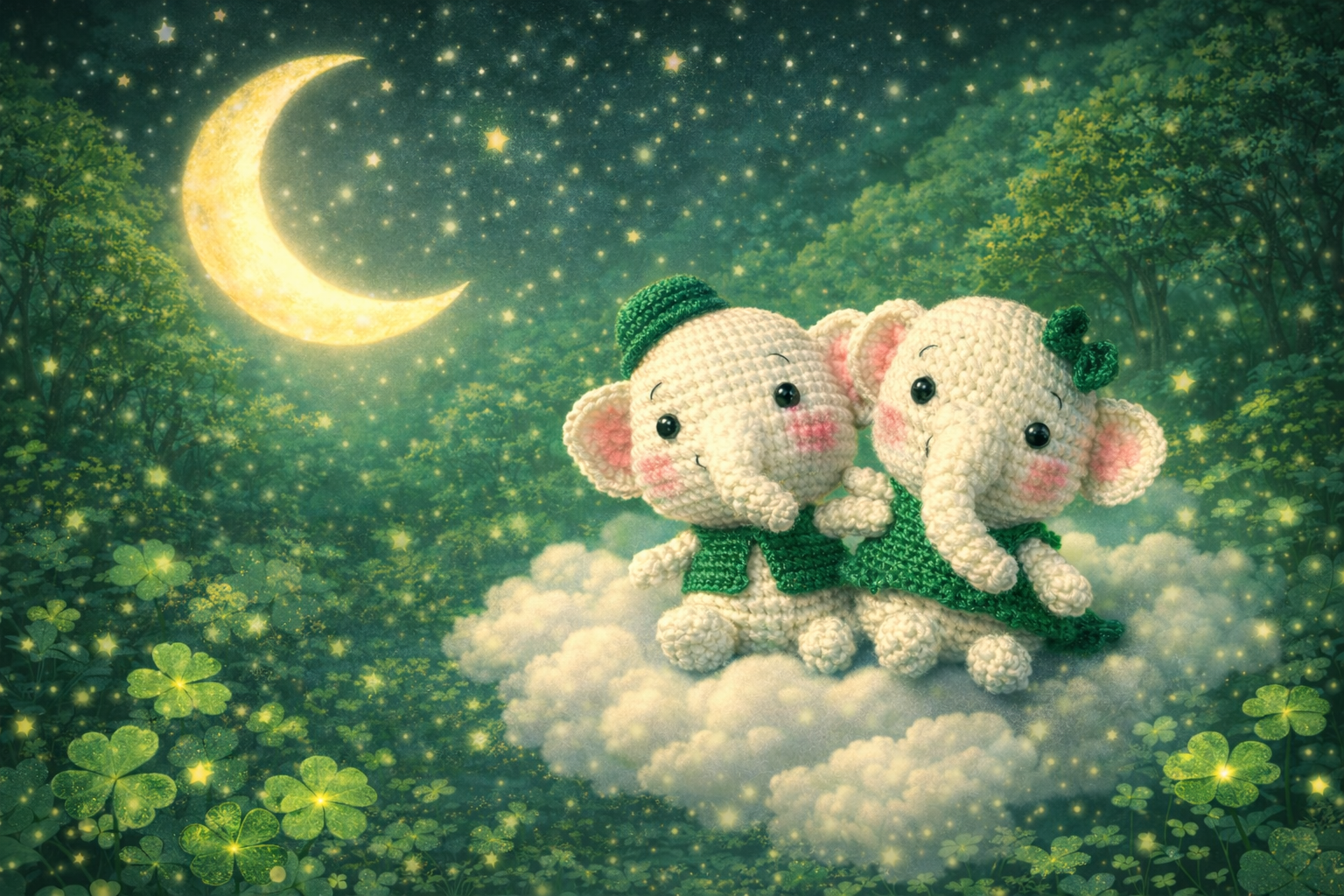 Dream elephants background